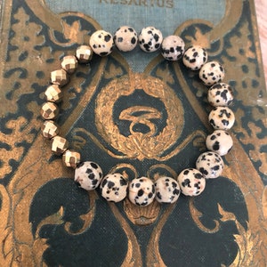 Boho beaded stretchy bracelet womans statement jewelry earthy stack bracelet
