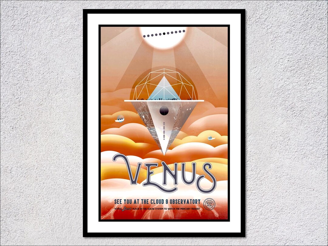 Journey to Venus | Retro Futuristic | Space Poster | NASA