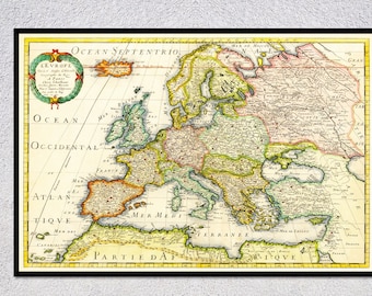 レトロ 西洋地図 ヨーロッパ アンティーク 大サイズ 古地図 歴史 希少品 il_300x300.6516119984_mny2.jpg