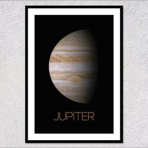 Explore Jupiter – Retro Space Travel Poster – Stunning Solar System Art for Home or Office