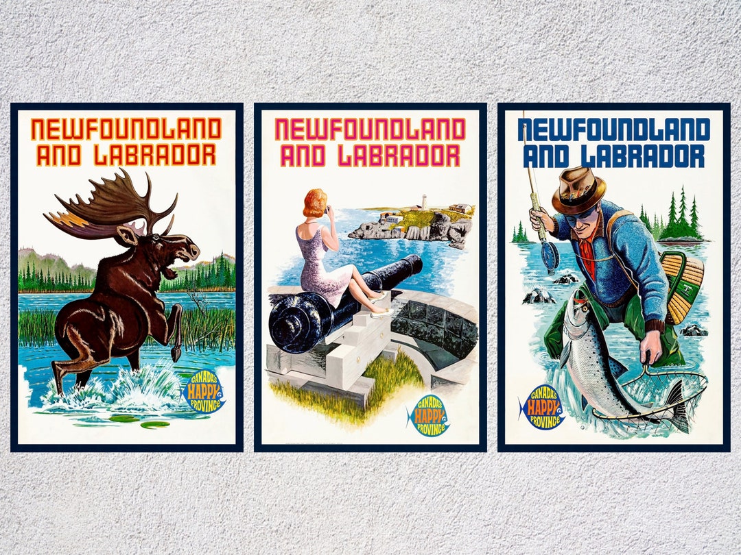 Affiche Vintage NEWFOUNDLAND CANADA Rf33 - Poster 50x70cm Haute Qualité - Neuf