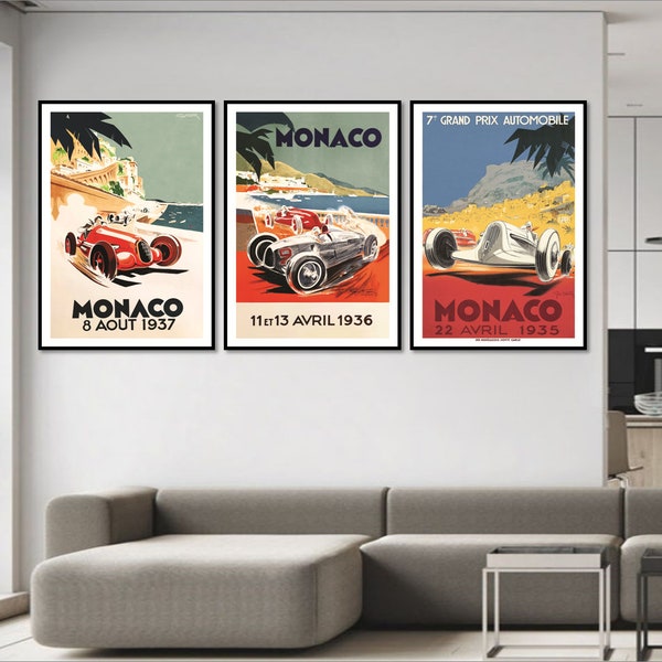 Équipez-vous de sensations fortes vintage : des posters de rallye automobile exceptionnels, parfaits pour les amateurs de rallye ! Lot de 3