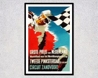 1950 Netherlands Rally Poster | Historic Motorsport Wall Art
