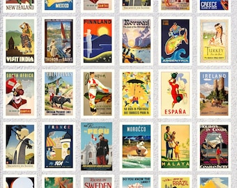 The 30 Most Beautiful Countries in the World - Set of  30 Vintage  Post Card - 4" X 6" or 10 X 15 cm - 5" X 7" or 13 X 18 cm