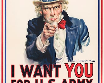 アンクル・サム第一次世界大戦募集ポスター｜復元された1917年の