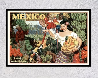 メキシコ旅行ポスター | ヴィンテージトロピカル観光アート