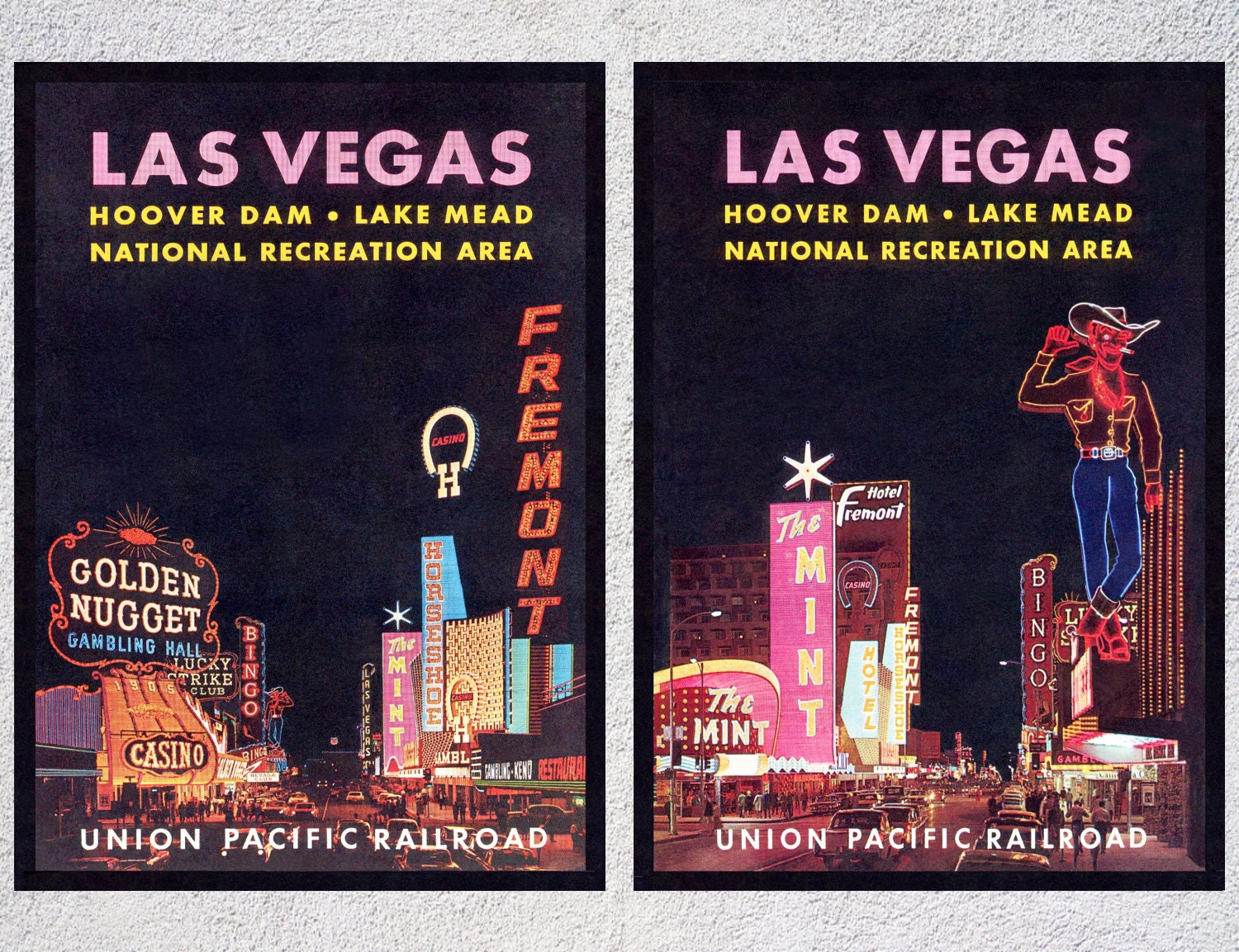 Las Vegas Vintage Travel Poster Nevada Print Las Vegas Etsy