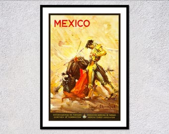 メキシコ旅行ポスター | ヴィンテージラテンアメリカ旅行アート