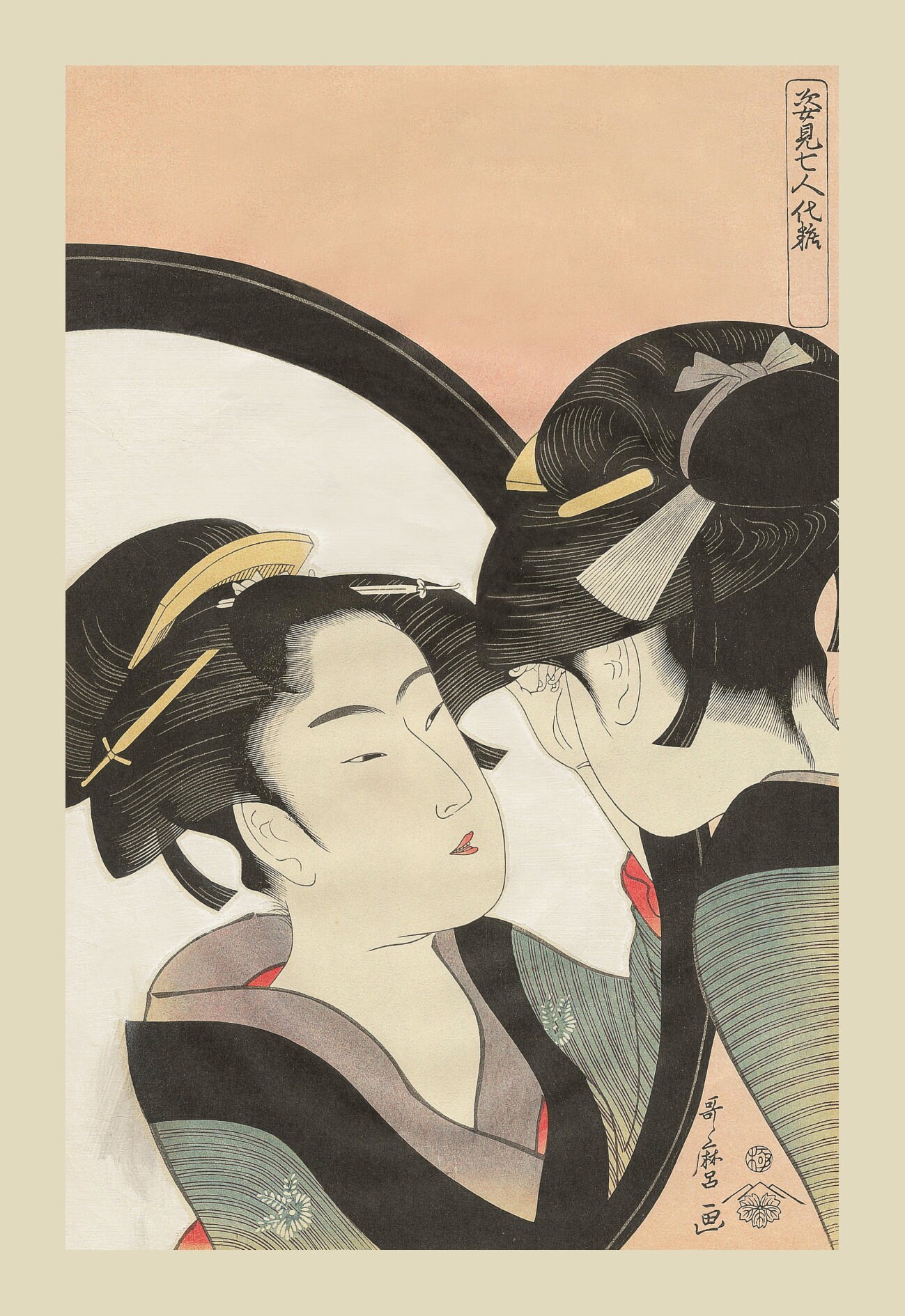 日本人？　日本？　昔の日本人？　女性　美少女　人形　絵葉書　2枚セット 日本人？ 日本？ 昔の日本人？ 女性 美少女 人形 絵葉書 2枚