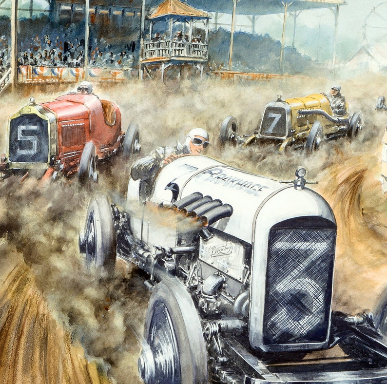 1920s Dirt Track Racing Poster Reproduction | Vintage Speedway Car ...