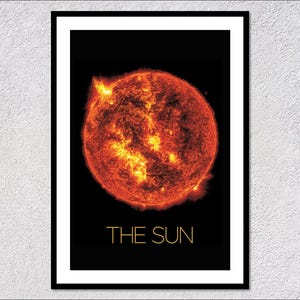 The Sun-poster – Levendige kaart van het zonnestelsel – Educatieve muurkunst – Ideaal voor klaslokalen