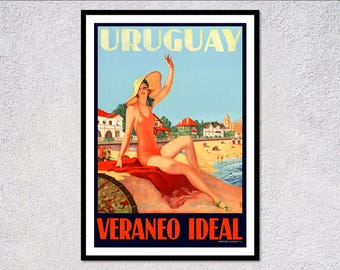 Uruguay Travel Poster | Latin America Vintage Tourism