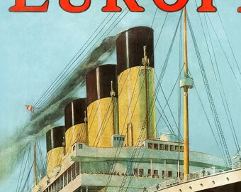 1929年の地中海クルーズのヴィンテージ広告ポスター 1929年の地中海クルーズのヴィンテージ広告ポスター （客船
