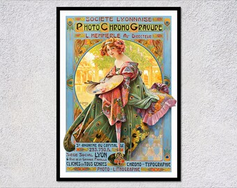 Photo Chromo Gravure Poster 1905 | Vintage französische Illustration Reproduktion Kunst