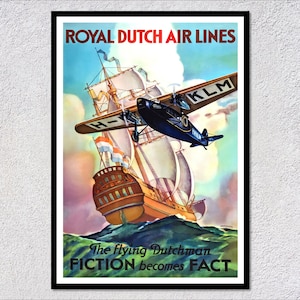 K.L.M  DUTCH AIRLINES パンフレット レトロ 希少 Royal Dutch Airlines KLM - Flying Dutchman - 1920s Travel