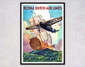 Airplane Klm Royal Dutch Airlines Ship Netherlands Travel