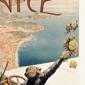 Original vintage poster Meeting d'aviation Nice 1910 Aviation posters image 2