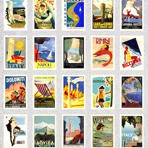 Jeu de cartes postales italiennes n° 2, cartes postales de voyage à collectionner, lot de 20 cartes postales italiennes