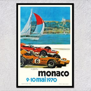 Grand Prix de Monaco 1970 | Retro Auto Racing  | Auto sport print