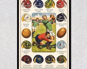 International Rugby Caps | Sports Poster