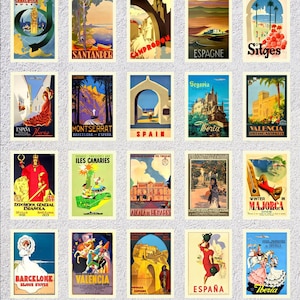 Antique Spain Postcards Set No.3 | Vintage Travel Cards | Spanish Poster Reprint Pack
