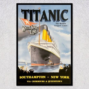 Poster-Titanic-White Star Line Cruise Ship-Retro | Paper, canvas and framed wall art  Fine Art | Titanic ,1912 by Granger