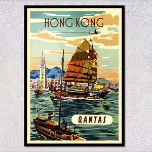 Vintage Poster Hong Kong |  Travel & Vacation Posters