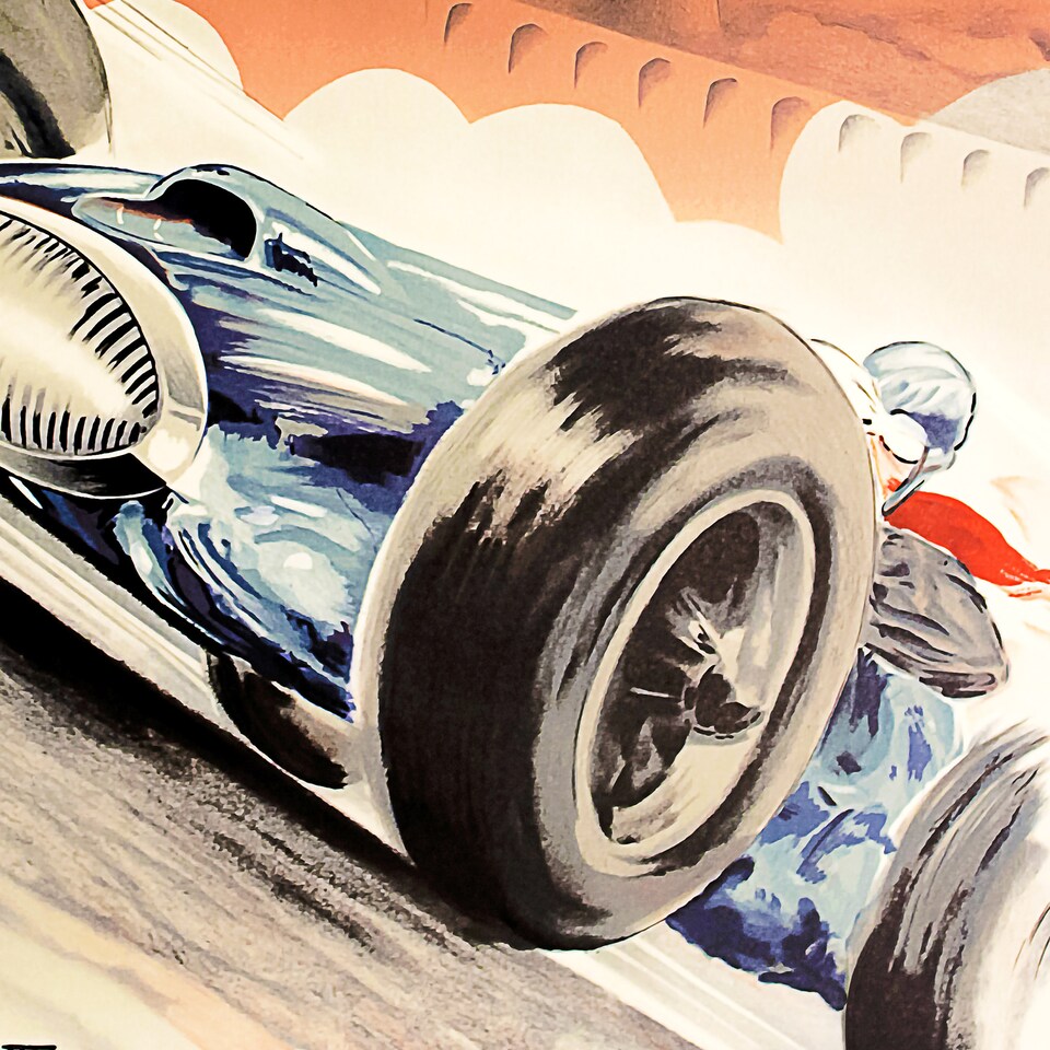 1948 Monaco Grand Prix Retro Auto Racing Auto sport print sold by
