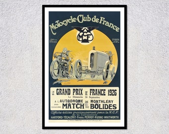 Manifesto del Rally di Francia del 1926 / Arte murale storica dedicata agli sport motoristici