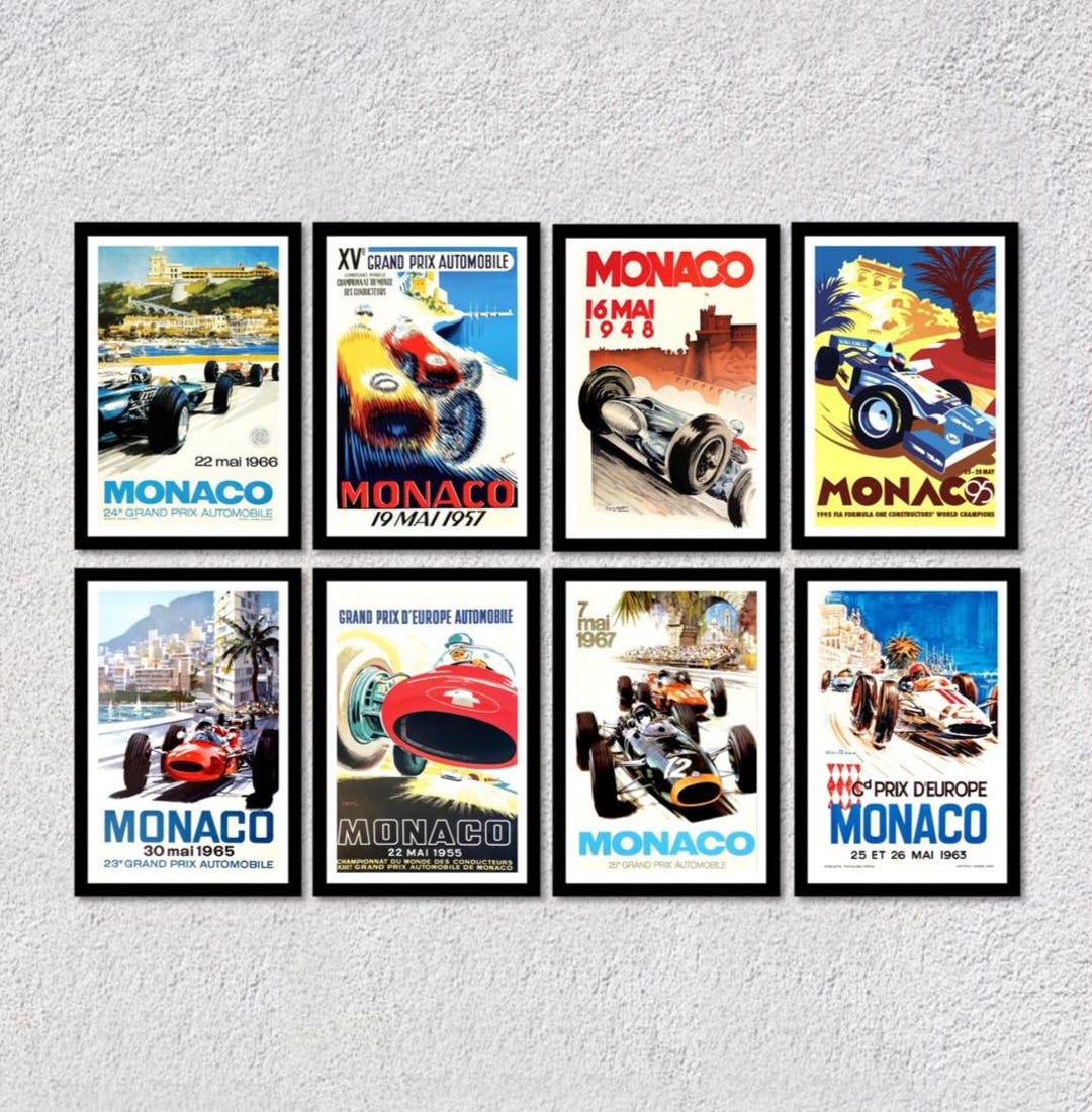 Old Racing Posters Rally Vintage Rally Racing Posters | Retro Motorsport Art Set of 8 - Etsy