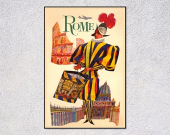 Vintage Rome Travel Posters | Retro Italian Racing Posters & Advertising | Retro Travel Print