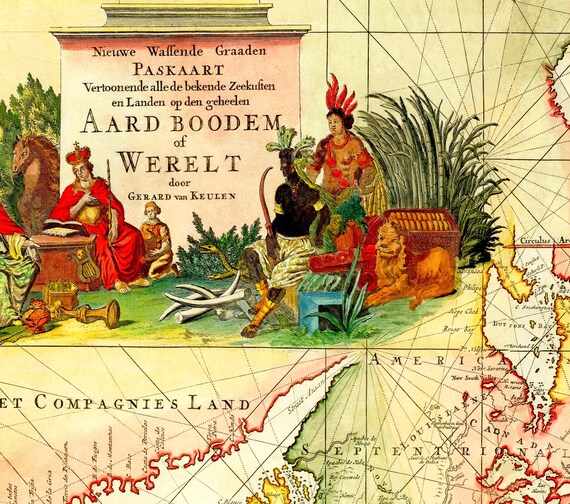 Mundo. Cartas Náuticas. Ca.1725 Van Keulen Online in India -