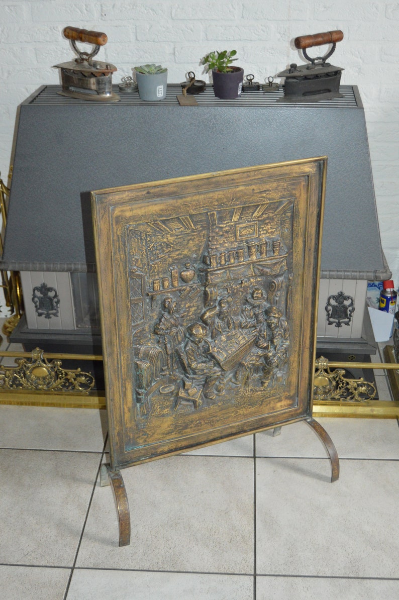 Gigante Antiguo Inglés Latón Chimenea Accesorios chimenea 21 x | Etsy