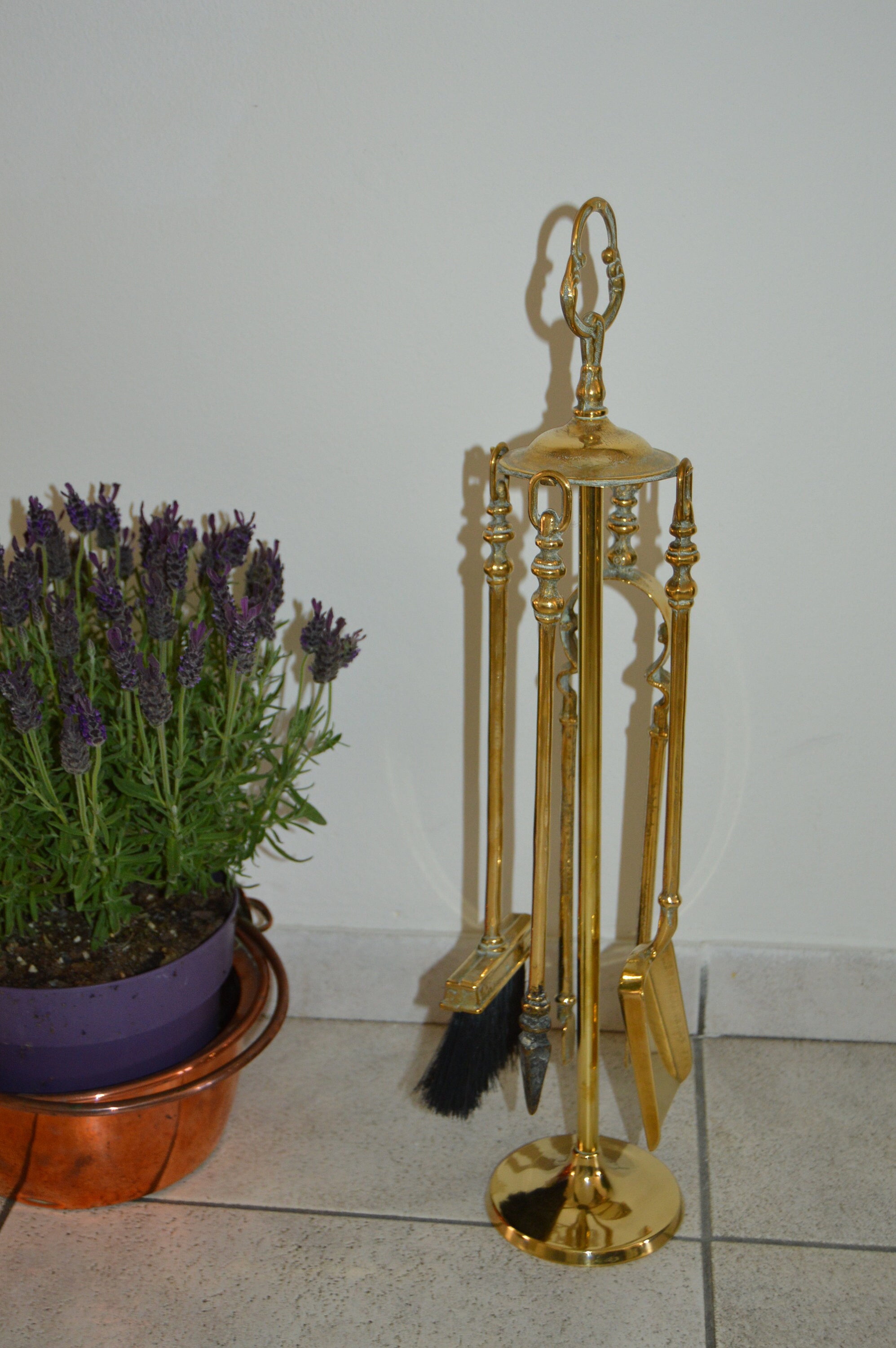 Vintage English Brass Fireplace Tools Fireplace Accessories Etsy