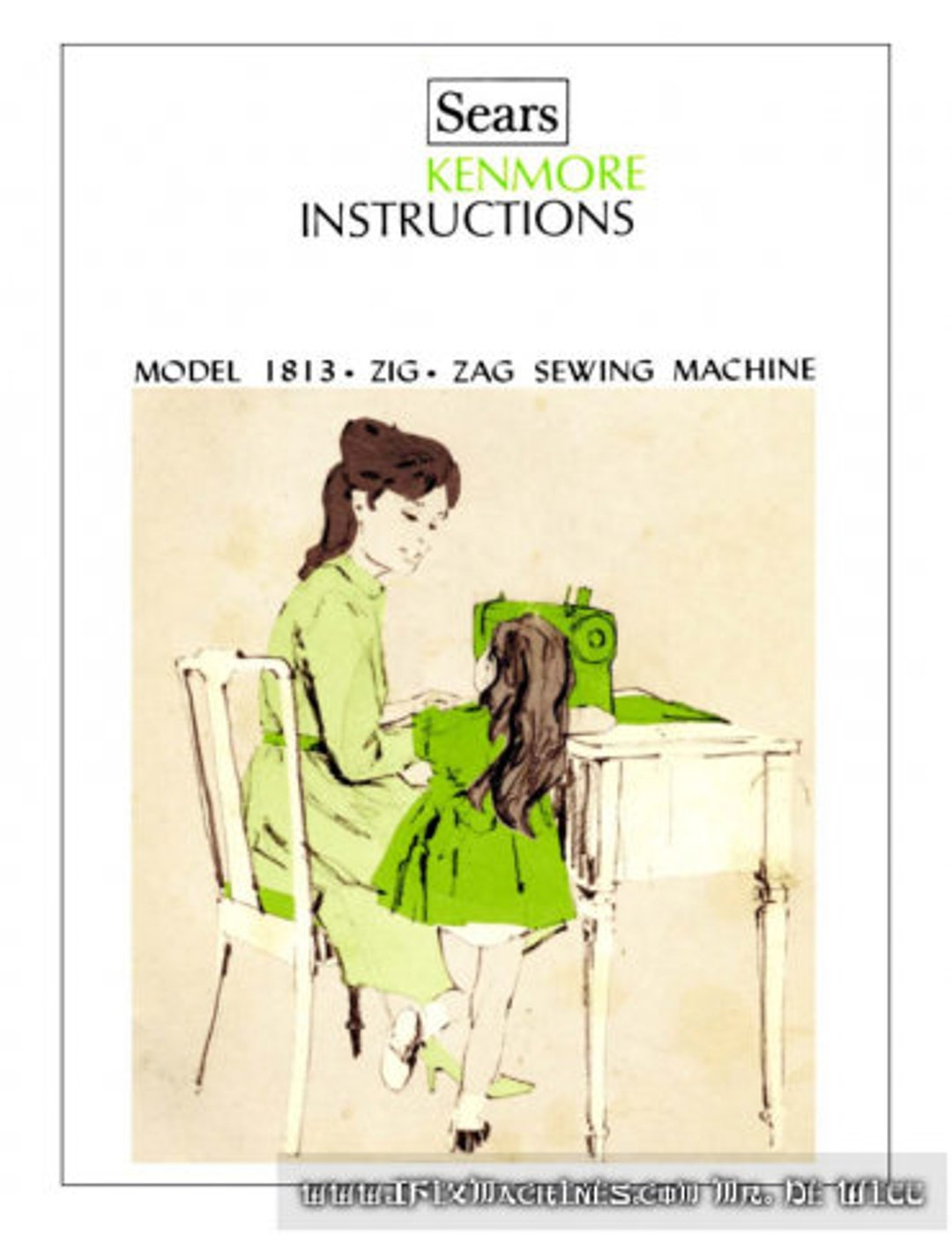 Kenmore 1813 Sewing Machine Instruction Manual PDF Etsy