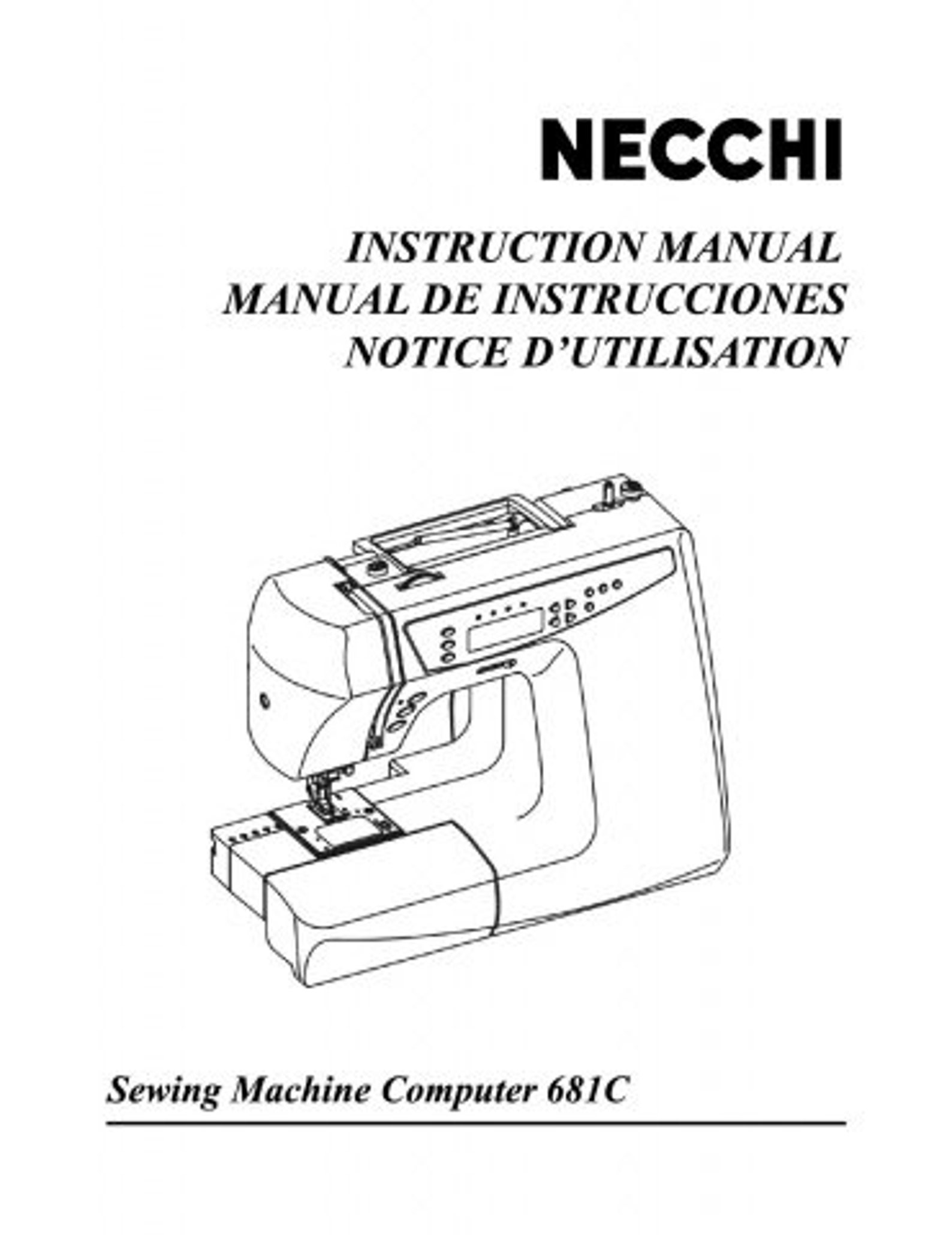 Necchi 681C Instruction Manual PDF Download SR (Download Now) Etsy