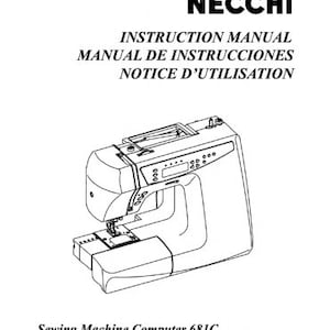 Necchi 681C Instruction Manual PDF Download SR