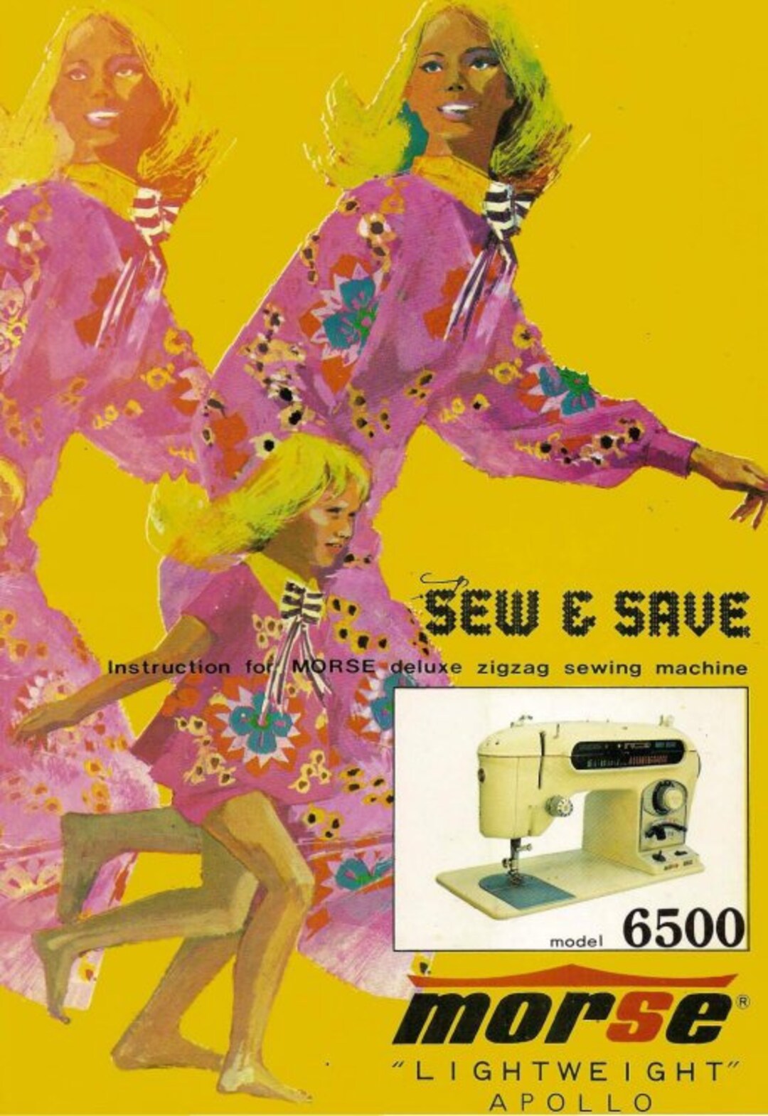 Morse 6500 Sewing Machine Instruction Manual, Instant Download