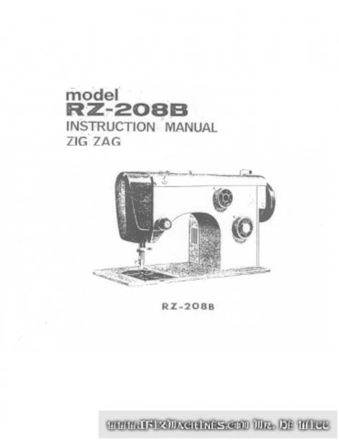 Manuel d'instructions Riccar RZ 208 B - Etsy France