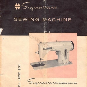 Montgomery Ward URR 251 Sewing Machine Instruction Manual, Instant Download, PDF File, SR