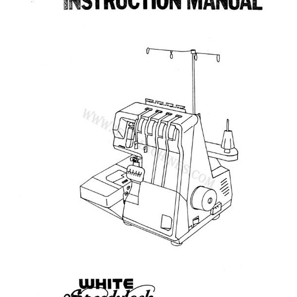 White 1600 Speedylock Serger Manual, Instant Download, PDF file format, SR