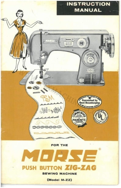 Morse Sewing Machine M-ZZ MZZ Dial Instruction Manual, Instant