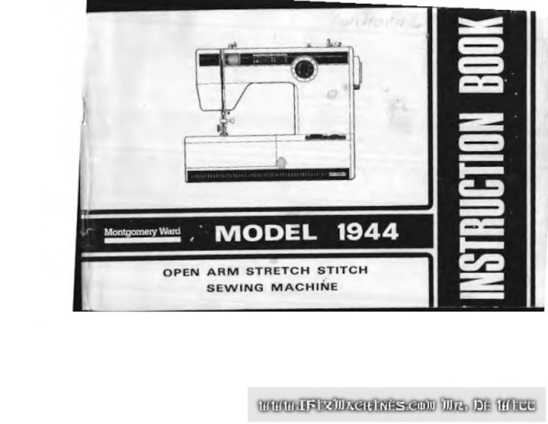 Montgomery Ward Sewing Machine UHT J 1944 User Manual PDF Download SR