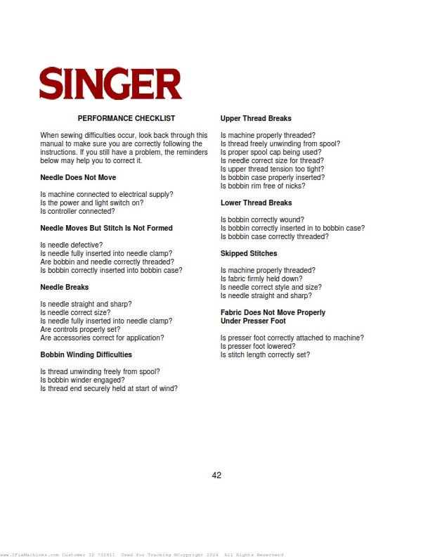 Singer Model 4622 Singer 4622 Sewing Machine Instruction Manual Handbook, Instant ...