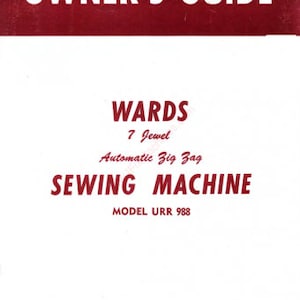 Montgomery Ward URR 988 Instruction Manual, Instant Download, PDF file format, SR