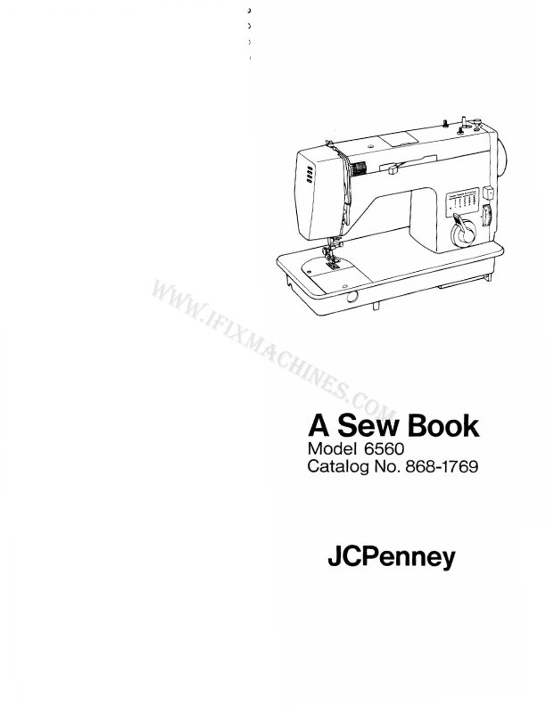 JC Penny 6560 Sewing Instruction Manual User Guide, Instant Download