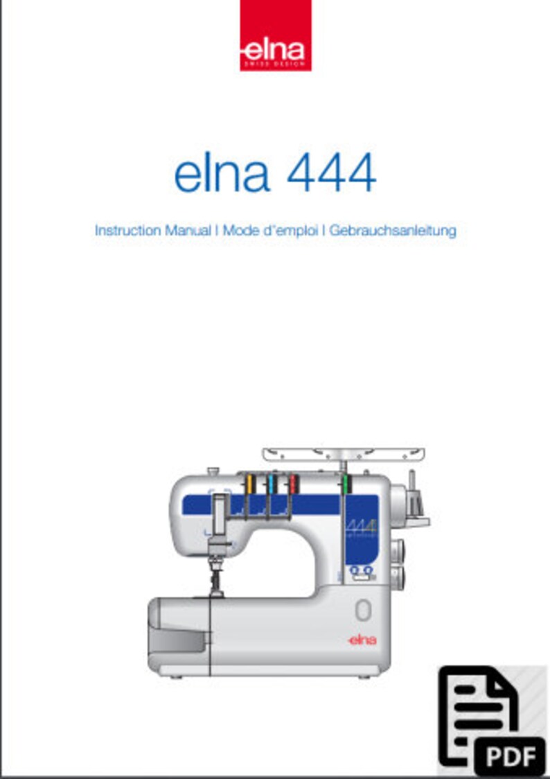 Elna 444 Coverstitch Instruction Book (Instant Download) Etsy