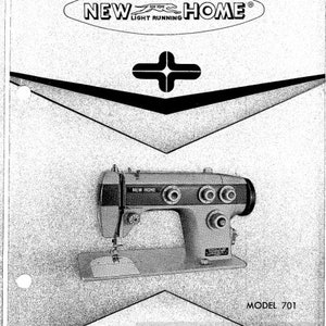 New Home 701 Instruction Manual, Instant Download, PDF File Format, SR