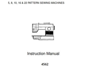 Manual de instrucciones de la máquina de coser Singer 4562, descarga instantánea, formato de archivo PDF, SR