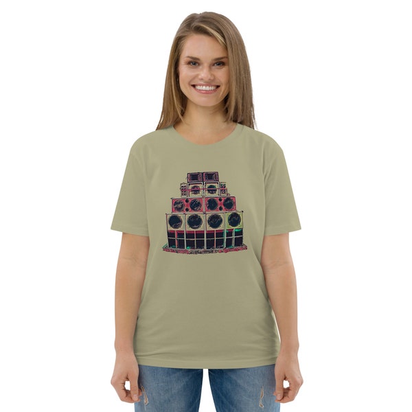 Sound System Wall of Speakers Unisex organic cotton t-shirt